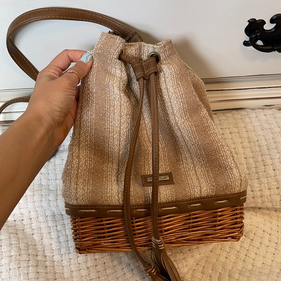 Wicker & Cloth Purse - Picture 1 of 4